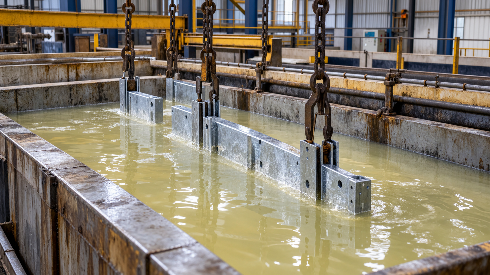 Pre-fluxing tank with zinc ammonium chloride